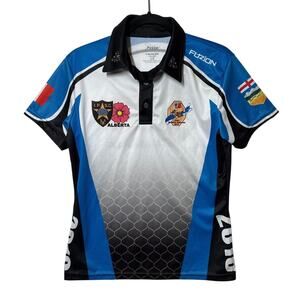 Fuzion Kobe Sportswear Polo Shirt Jersey 2016 Nationals Alberta Canada Curling L